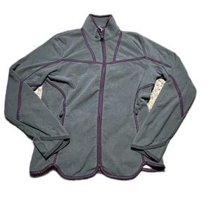 Merrell Fleece Jacket Womens Size Small Gray Aeroblock Long Sleeve Windproof
